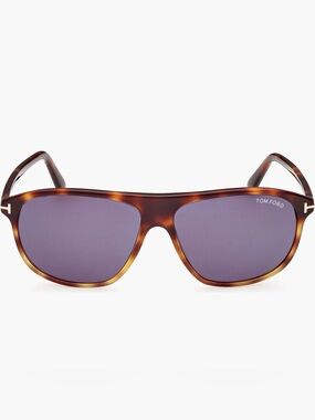 TOM FORD Prescott FT1027 60mm Unisex Sunglasses Blonde Havana Brand New w/Box
